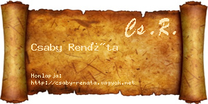 Csaby Renáta névjegykártya