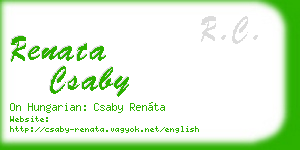 renata csaby business card
